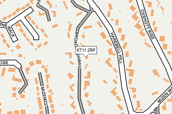 KT11 2RP map - OS OpenMap – Local (Ordnance Survey)