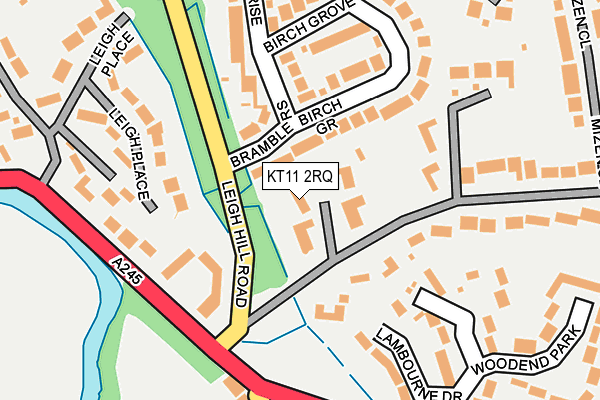 KT11 2RQ map - OS OpenMap – Local (Ordnance Survey)