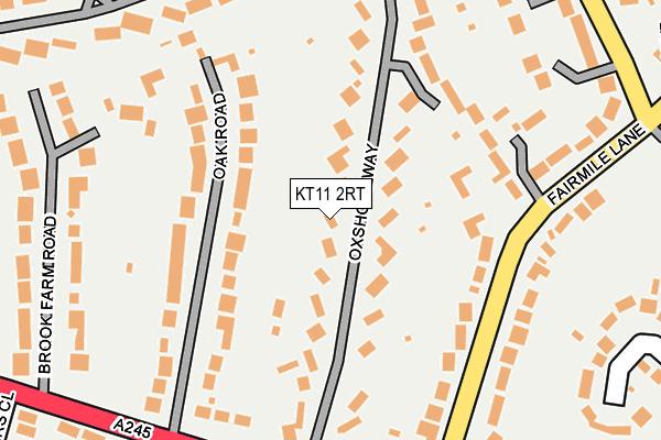KT11 2RT map - OS OpenMap – Local (Ordnance Survey)