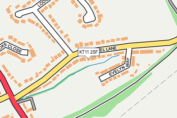 KT11 2SF map - OS OpenMap – Local (Ordnance Survey)