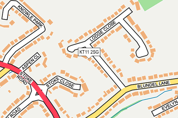 KT11 2SG map - OS OpenMap – Local (Ordnance Survey)