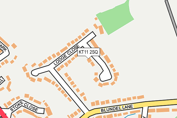 KT11 2SQ map - OS OpenMap – Local (Ordnance Survey)
