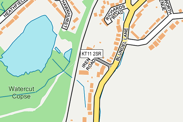 KT11 2SR map - OS OpenMap – Local (Ordnance Survey)