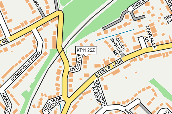 KT11 2SZ map - OS OpenMap – Local (Ordnance Survey)