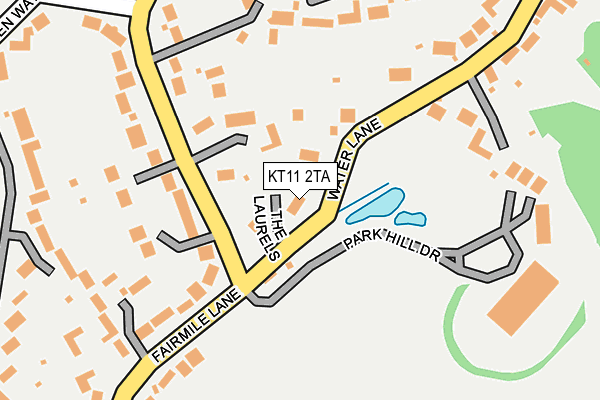 KT11 2TA map - OS OpenMap – Local (Ordnance Survey)