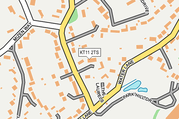 KT11 2TS map - OS OpenMap – Local (Ordnance Survey)