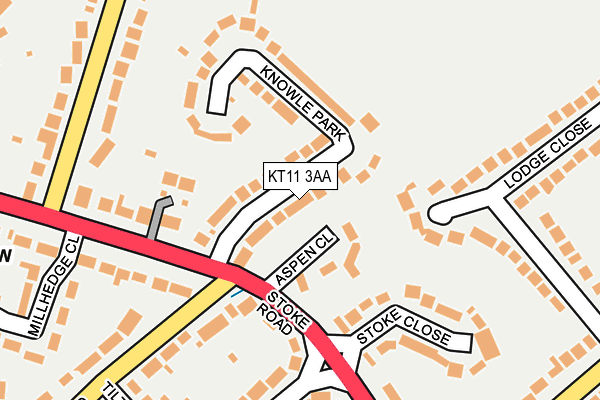KT11 3AA map - OS OpenMap – Local (Ordnance Survey)