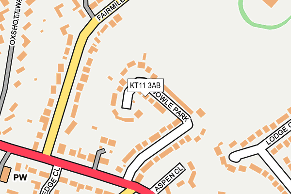 KT11 3AB map - OS OpenMap – Local (Ordnance Survey)