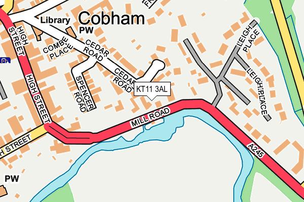 KT11 3AL map - OS OpenMap – Local (Ordnance Survey)