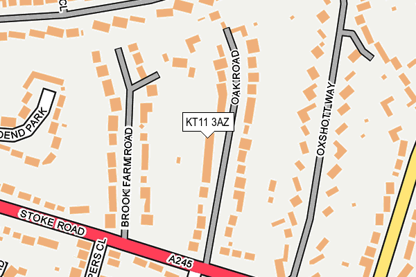 KT11 3AZ map - OS OpenMap – Local (Ordnance Survey)