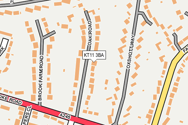 KT11 3BA map - OS OpenMap – Local (Ordnance Survey)