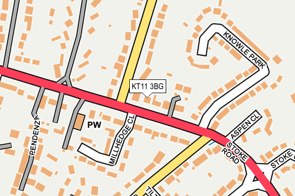 KT11 3BG map - OS OpenMap – Local (Ordnance Survey)
