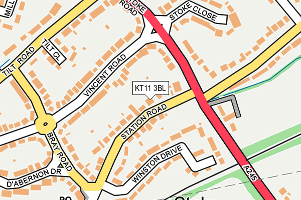 KT11 3BL map - OS OpenMap – Local (Ordnance Survey)