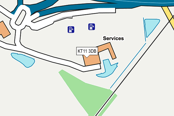 KT11 3DB map - OS OpenMap – Local (Ordnance Survey)