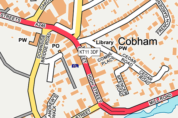 KT11 3DF map - OS OpenMap – Local (Ordnance Survey)