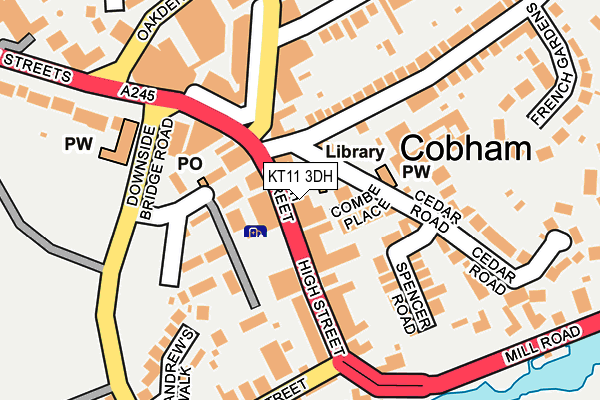 KT11 3DH map - OS OpenMap – Local (Ordnance Survey)