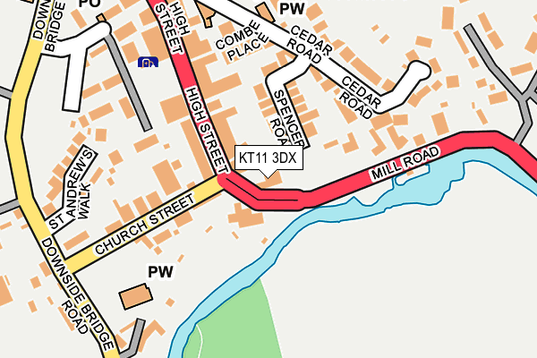 KT11 3DX map - OS OpenMap – Local (Ordnance Survey)