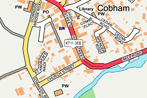 KT11 3EB map - OS OpenMap – Local (Ordnance Survey)