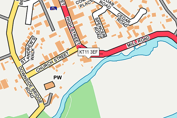 KT11 3EF map - OS OpenMap – Local (Ordnance Survey)