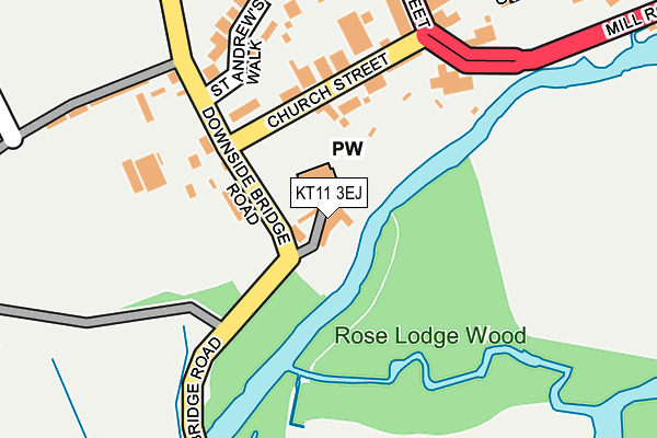 KT11 3EJ map - OS OpenMap – Local (Ordnance Survey)