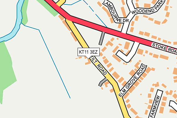 KT11 3EZ map - OS OpenMap – Local (Ordnance Survey)
