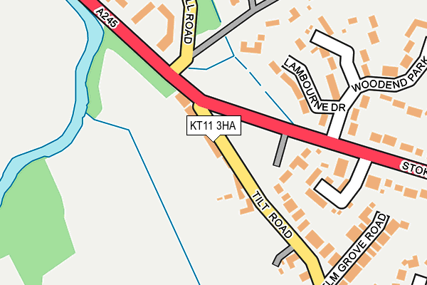 KT11 3HA map - OS OpenMap – Local (Ordnance Survey)