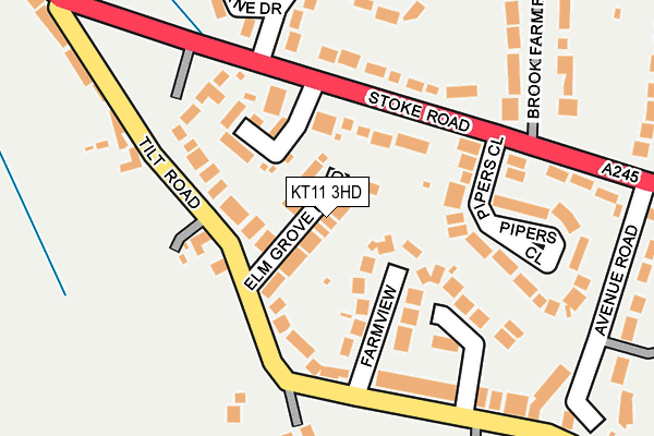 KT11 3HD map - OS OpenMap – Local (Ordnance Survey)