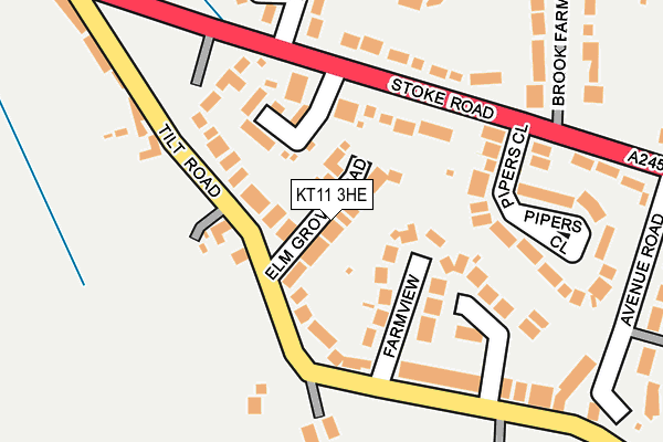KT11 3HE map - OS OpenMap – Local (Ordnance Survey)