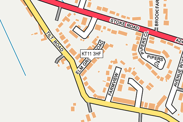 KT11 3HF map - OS OpenMap – Local (Ordnance Survey)