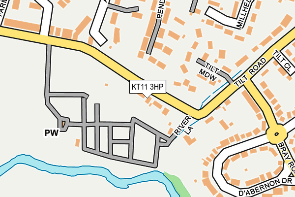 KT11 3HP map - OS OpenMap – Local (Ordnance Survey)