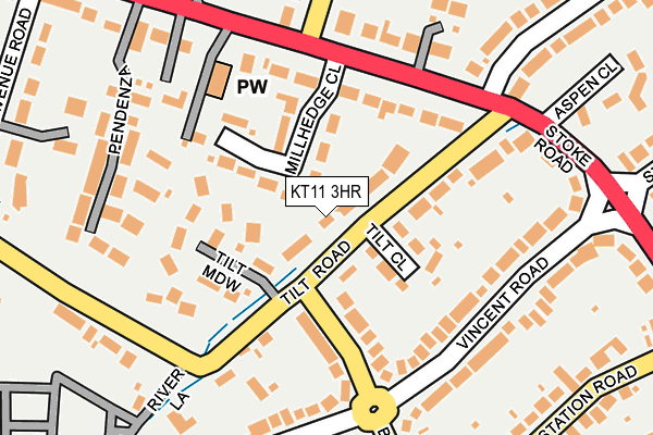 KT11 3HR map - OS OpenMap – Local (Ordnance Survey)