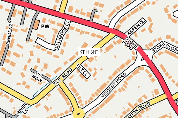 KT11 3HT map - OS OpenMap – Local (Ordnance Survey)