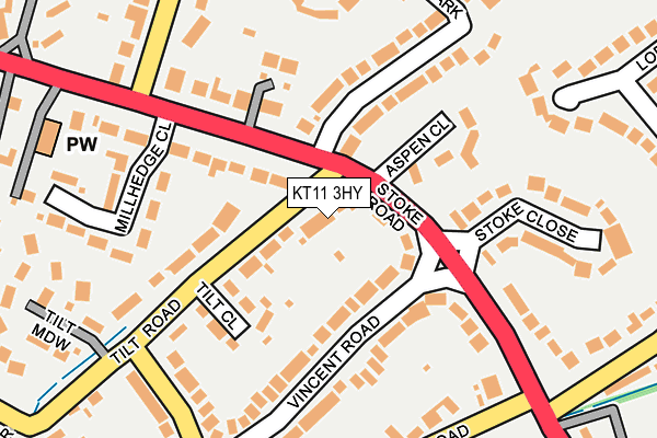 KT11 3HY map - OS OpenMap – Local (Ordnance Survey)