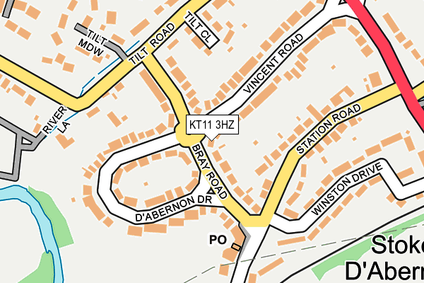 KT11 3HZ map - OS OpenMap – Local (Ordnance Survey)