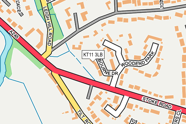KT11 3LB map - OS OpenMap – Local (Ordnance Survey)