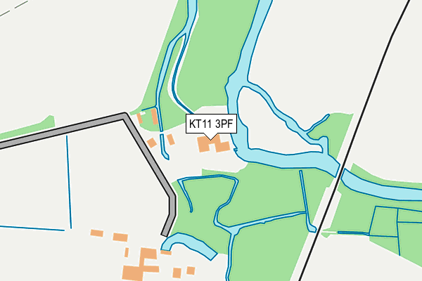 KT11 3PF map - OS OpenMap – Local (Ordnance Survey)