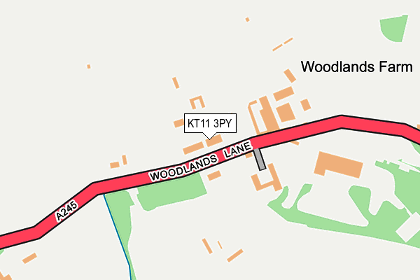 KT11 3PY map - OS OpenMap – Local (Ordnance Survey)