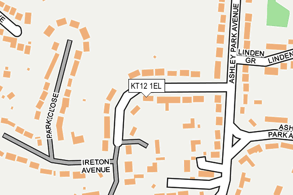 KT12 1EL map - OS OpenMap – Local (Ordnance Survey)