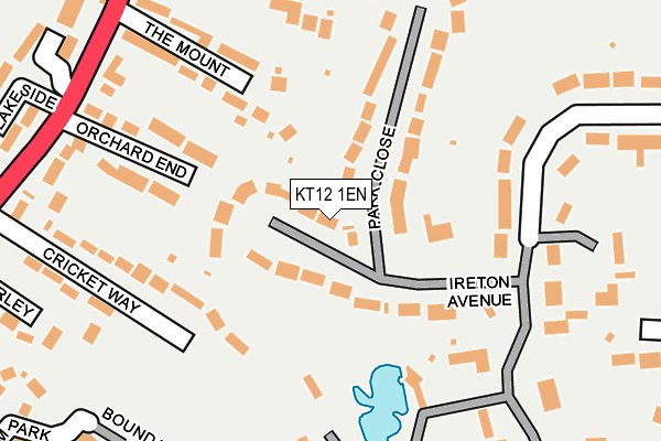 KT12 1EN map - OS OpenMap – Local (Ordnance Survey)