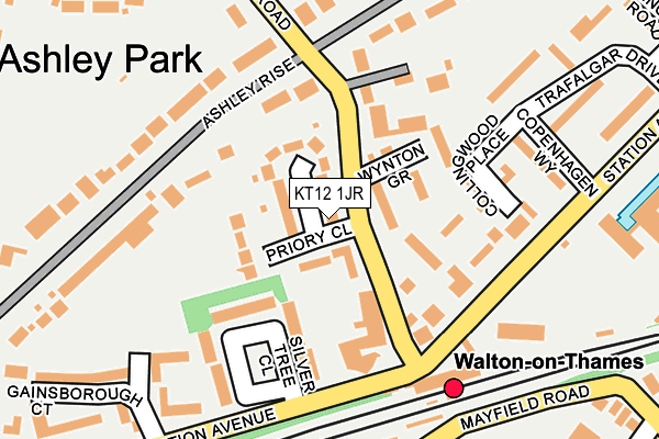 KT12 1JR map - OS OpenMap – Local (Ordnance Survey)