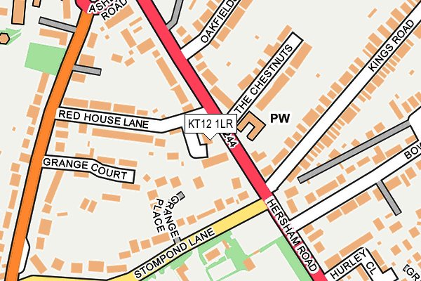 KT12 1LR map - OS OpenMap – Local (Ordnance Survey)