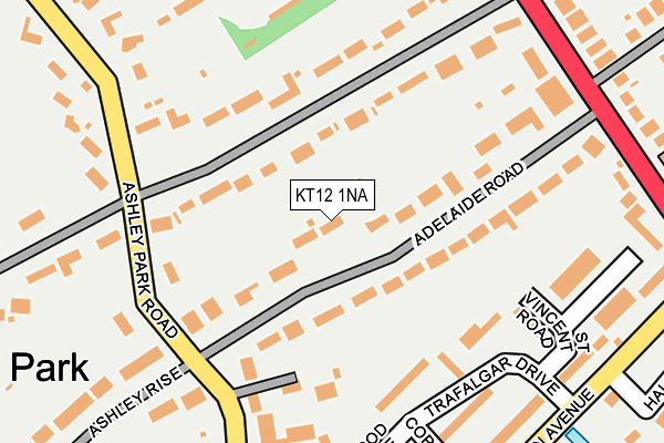 KT12 1NA map - OS OpenMap – Local (Ordnance Survey)