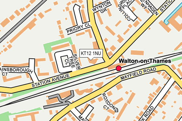KT12 1NU map - OS OpenMap – Local (Ordnance Survey)