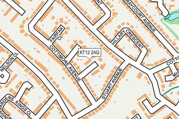 KT12 2AQ map - OS OpenMap – Local (Ordnance Survey)