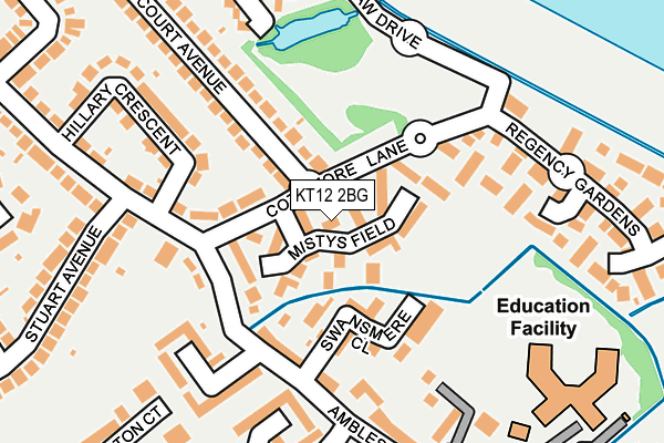 KT12 2BG map - OS OpenMap – Local (Ordnance Survey)