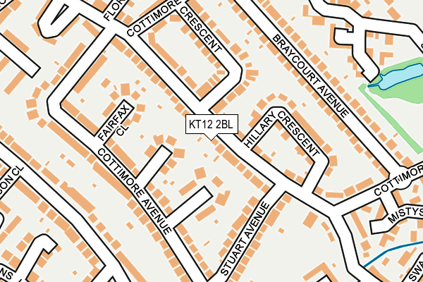 KT12 2BL map - OS OpenMap – Local (Ordnance Survey)