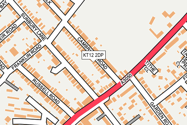 KT12 2DP map - OS OpenMap – Local (Ordnance Survey)