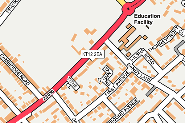 KT12 2EA map - OS OpenMap – Local (Ordnance Survey)