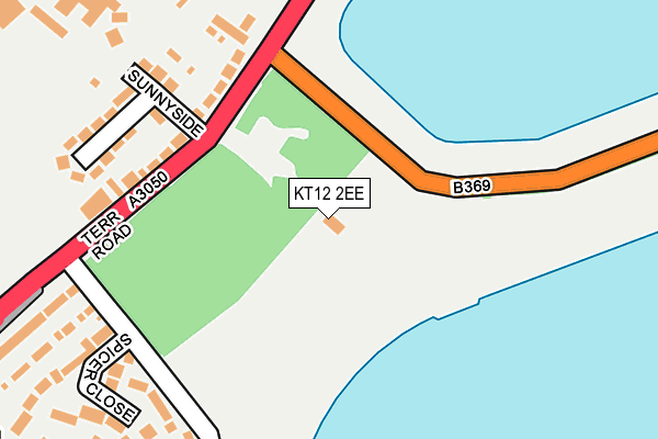 KT12 2EE map - OS OpenMap – Local (Ordnance Survey)
