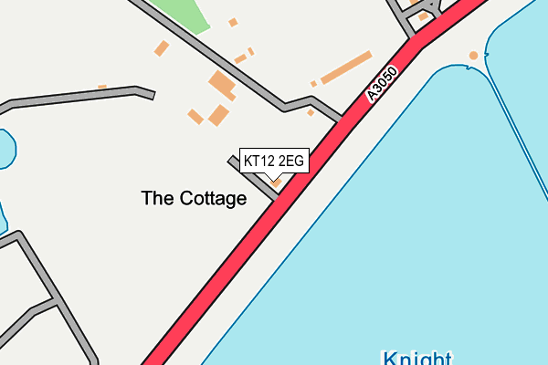 KT12 2EG map - OS OpenMap – Local (Ordnance Survey)